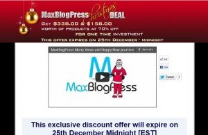 MaxBlogPress - Christmas Deal