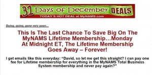 MyNams - December Deal - Lifetime - Membership